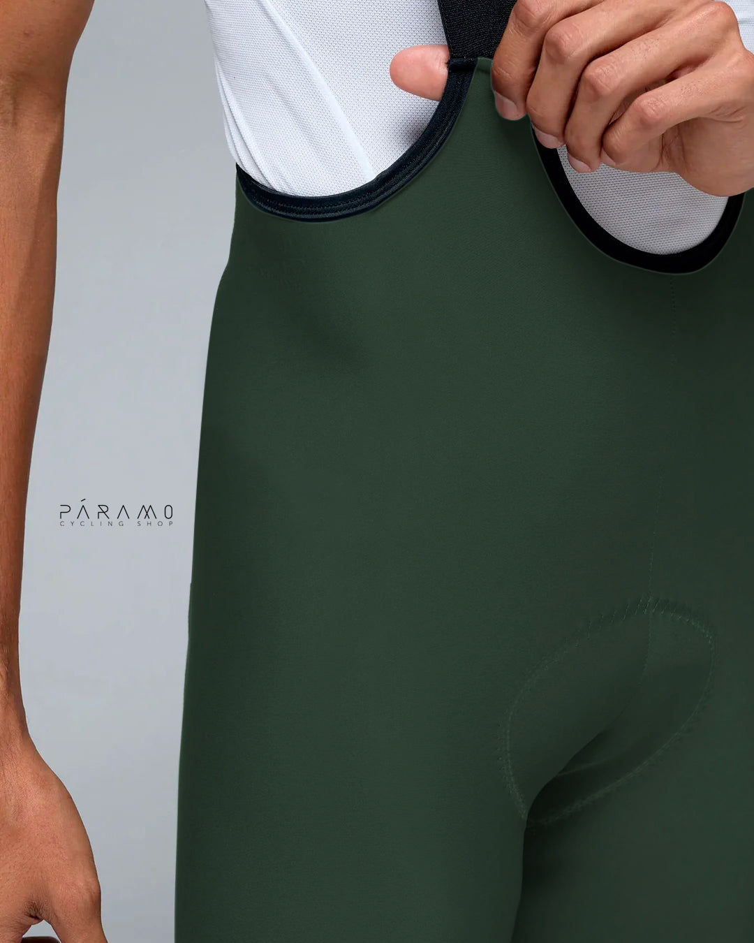 Pantaloneta bib short ZERO 1.0 verde ciclismo hombre 9 horas sin costuras