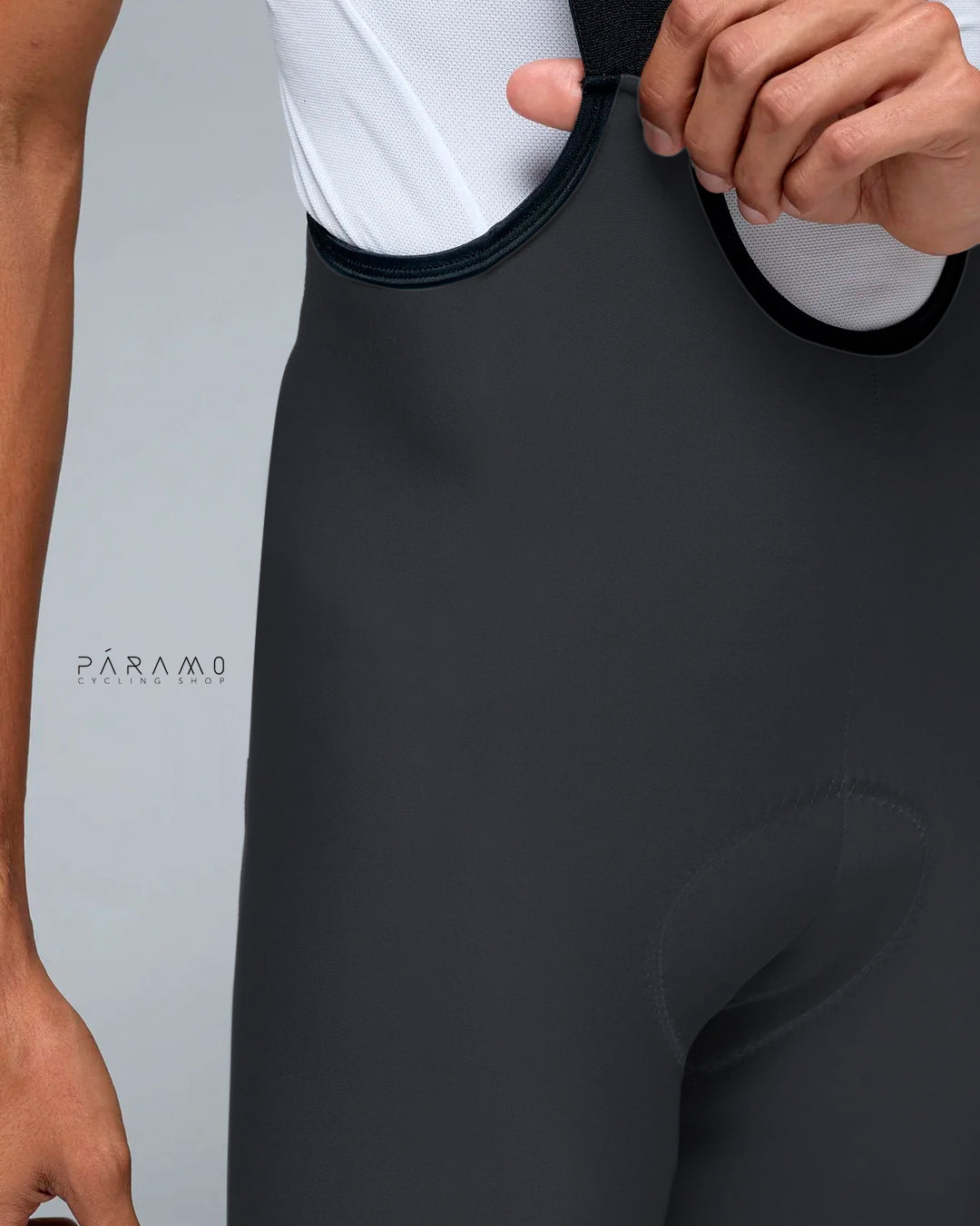 Pantaloneta bib short ZERO 1.0 GRIS OSCURO ciclismo hombre 9 horas sin costuras