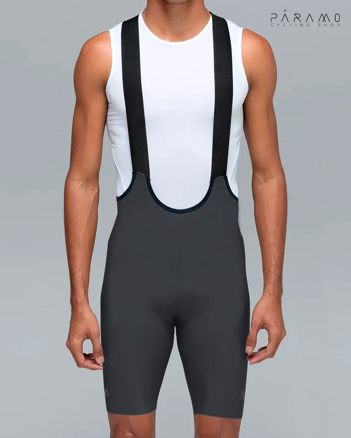 Pantaloneta bib short ZERO 1.0 GRIS OSCURO ciclismo hombre 9 horas sin costuras