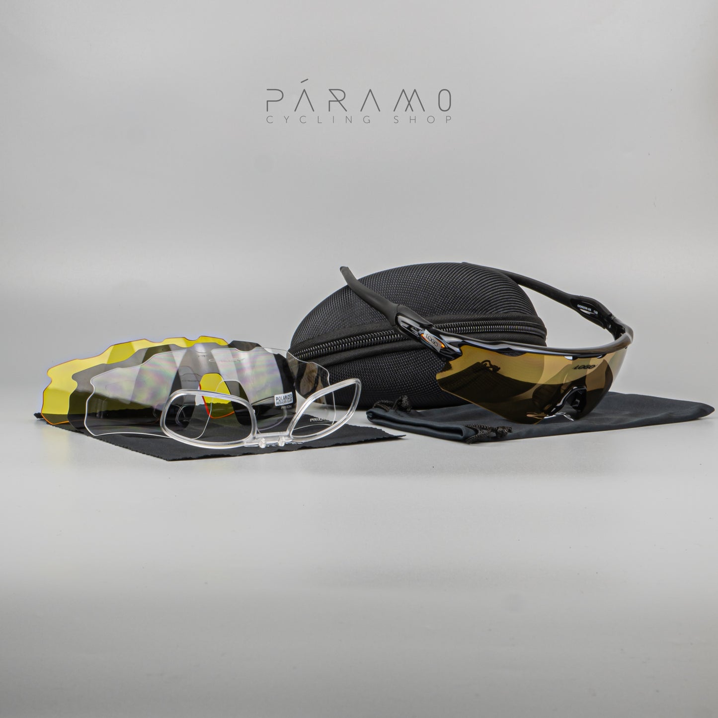 Gafas Radar EV negro dorado 3 lentes Uv400