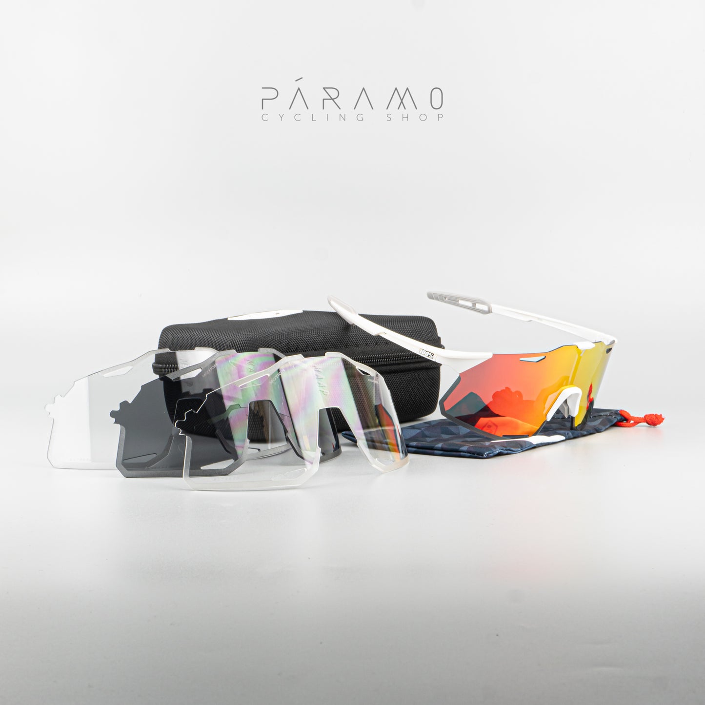 Gafas Hypercraft blanco rojo 3 lentes Uv400