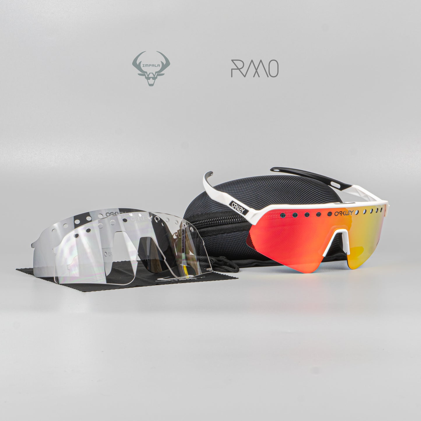 Gafas sutro lite sweep vented blanco rojo 3 lentes Uv400