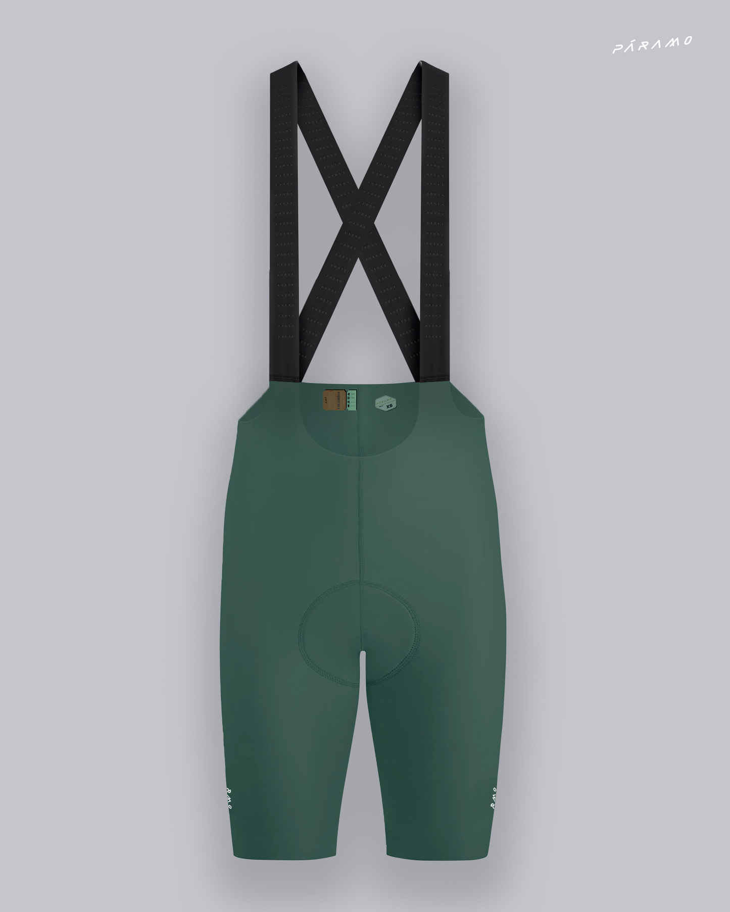 Pantaloneta bib short ZERO 2.0 VERDE ARAUCO ciclismo hombre 8 horas sin costuras