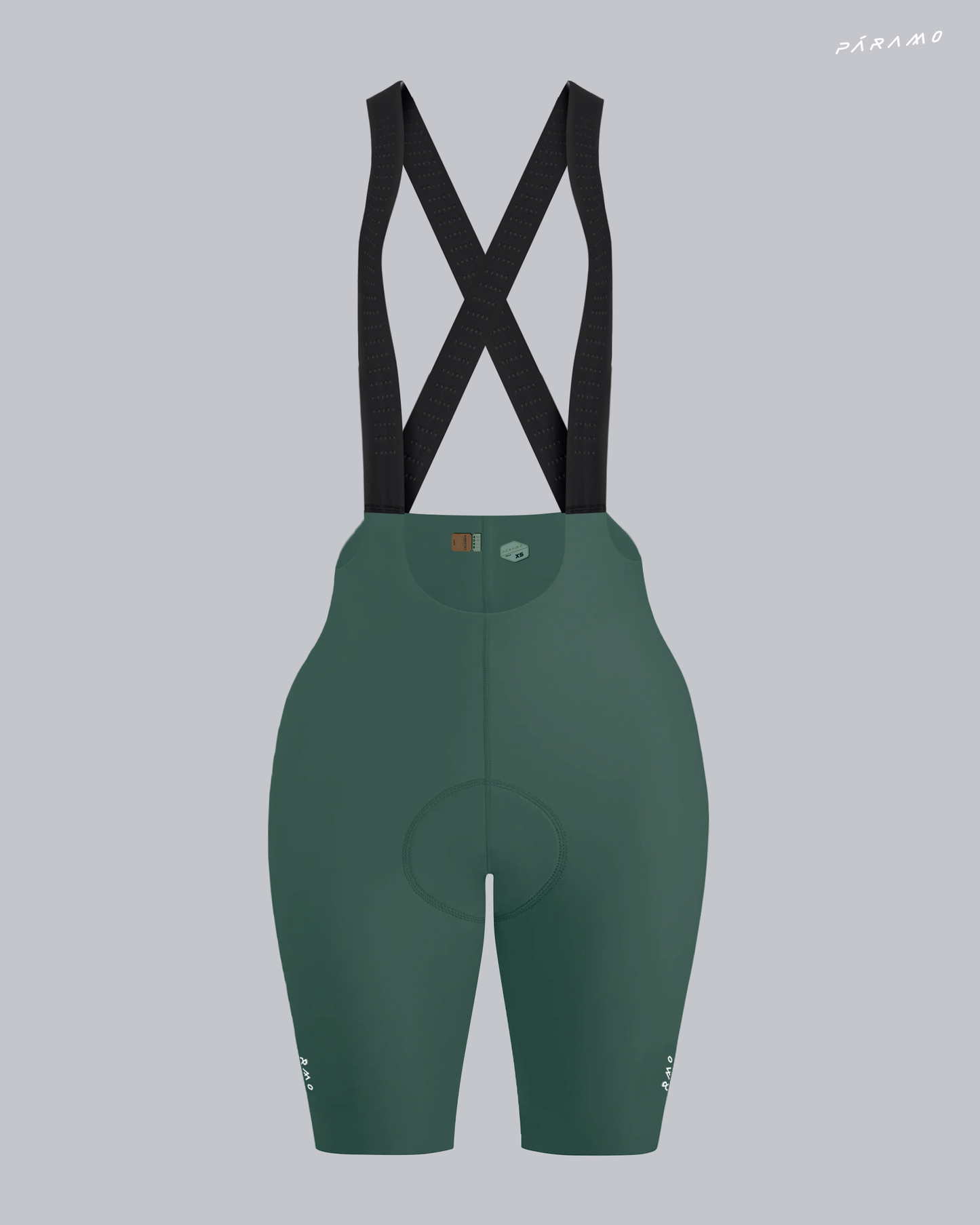 Pantaloneta Mujer QR bib verde negro ciclismo 2.0