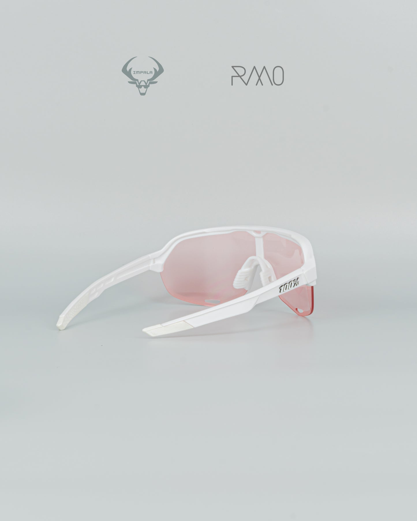 Gafas 100 P S2 blanco rosa 3 lentes Uv400
