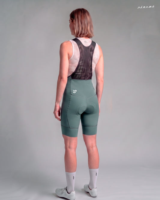 Pantaloneta bib EPIC PRO 2.0 Mujer Verde ciclismo 9+ horas