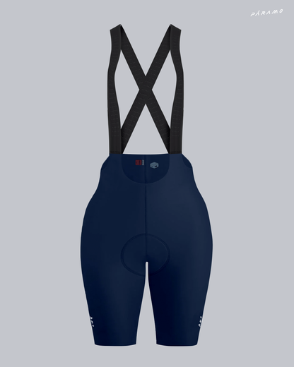 Pantaloneta Mujer QR bib short azul ciclismo 2.0