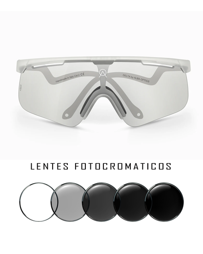 Gafas DELTA  blancas transparente Fotocromaticas Uv400