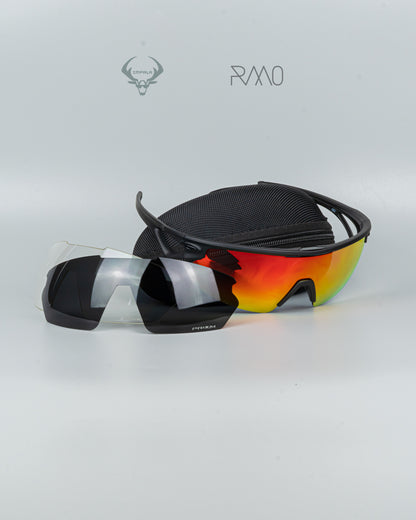 Gafas Sphaera  Negro rojo 3 lentes Uv400