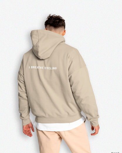 HOODIE / BUZO OVERSIZE BEIGE BREATHE UNISEX