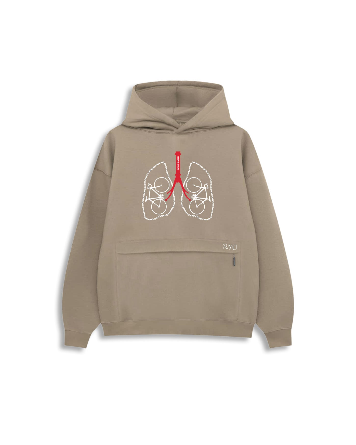 HOODIE / BUZO OVERSIZE BEIGE BREATHE UNISEX