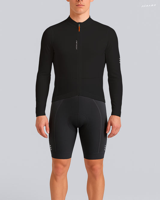 JERSEY VETTA NEGRO UNISEX TÉRMICO CICLISMO