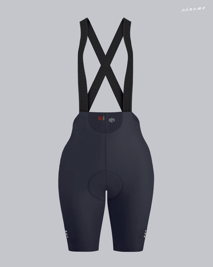 Pantaloneta Mujer QR bib short gris ciclismo 2.0