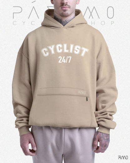 HOODIE / BUZO OVERSIZE BEIGE CYCLIST 24/7 UNISEX