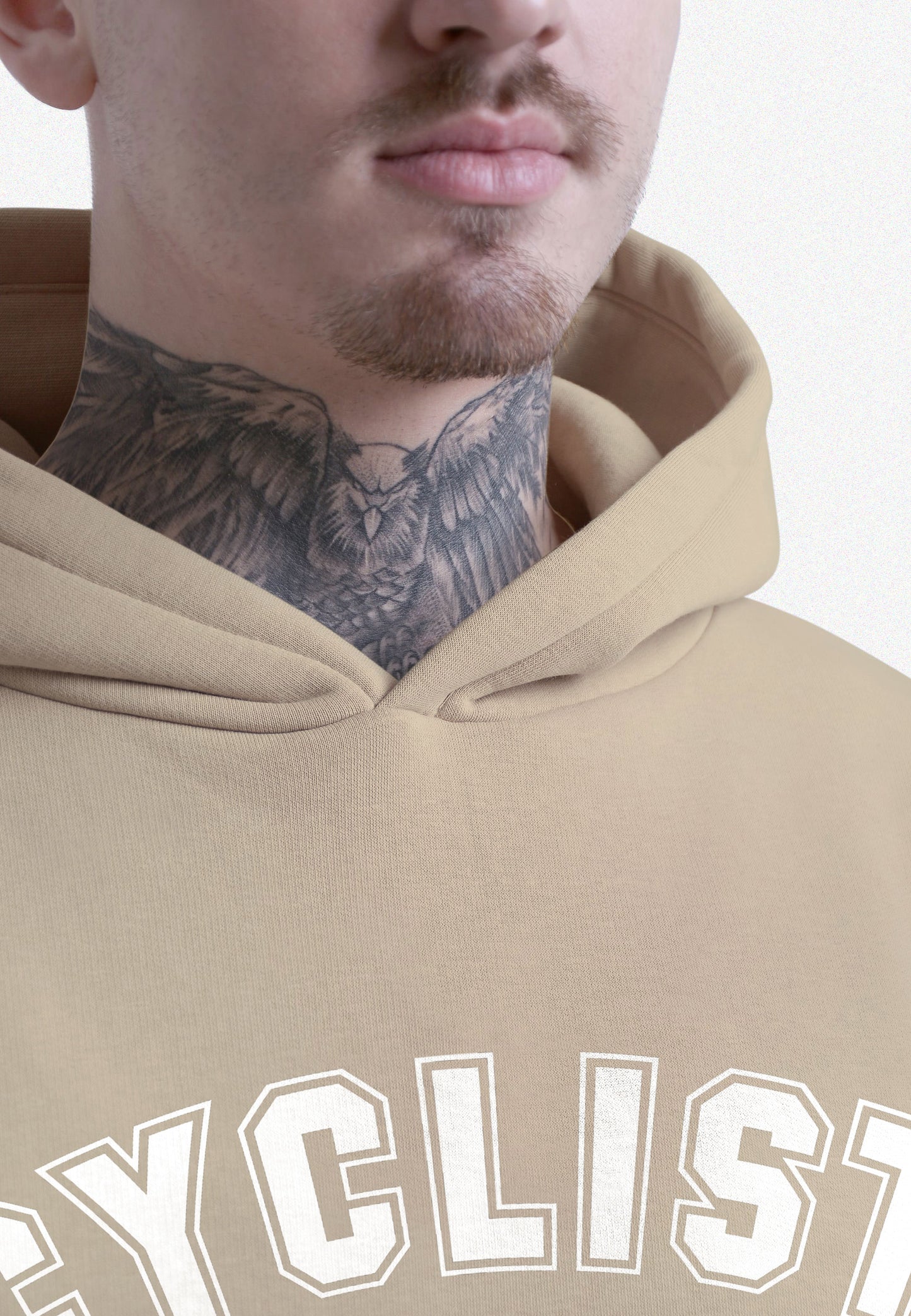 HOODIE / BUZO OVERSIZE BEIGE CYCLIST 24/7 UNISEX