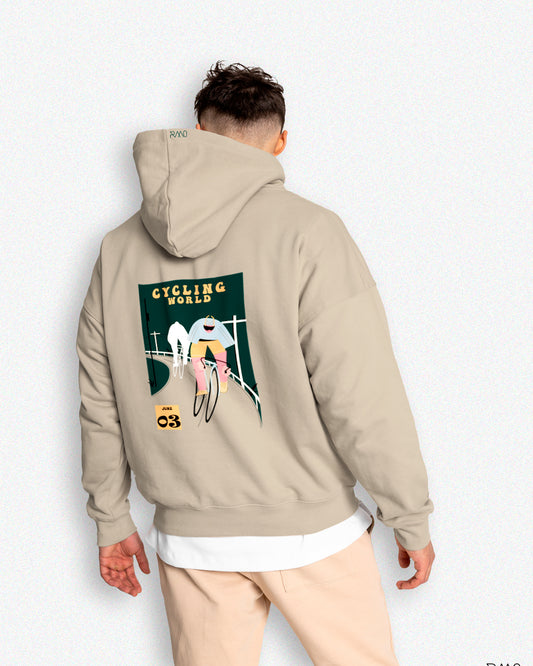 HOODIE / BUZO OVERSIZE BEIGE JUNE3 UNISEX