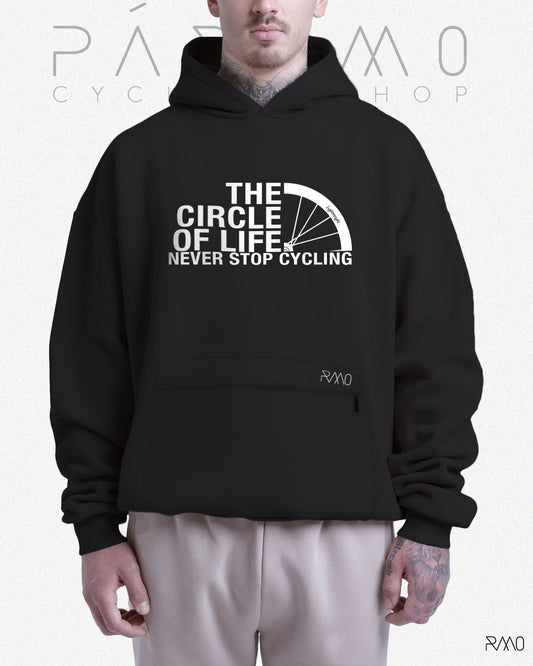 HOODIE / BUZO OVERSIZE NEGRO THE CIRCLE UNISEX