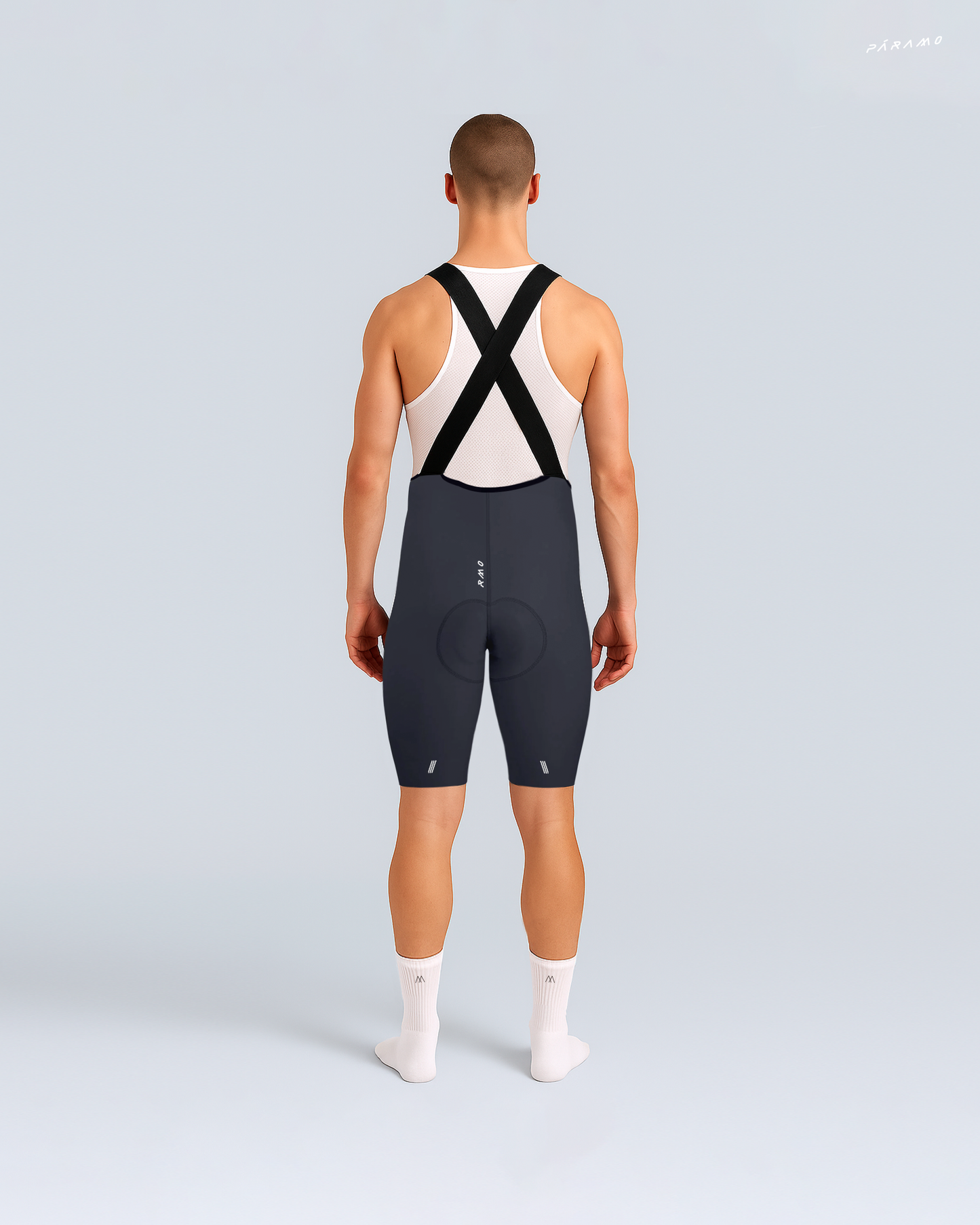 Pantaloneta bib short ZERO 2.0 GRIS COBALTO ciclismo hombre 9 horas sin costuras