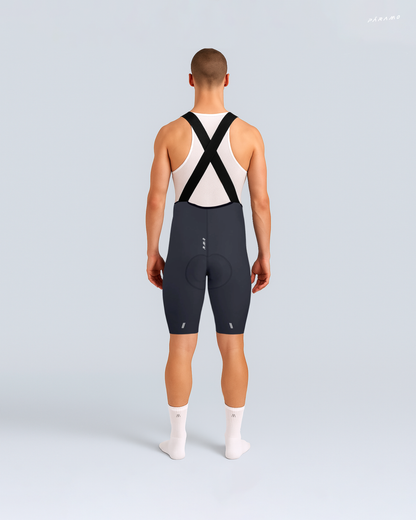 Pantaloneta bib short ZERO 2.0 GRIS COBALTO ciclismo hombre 9 horas sin costuras