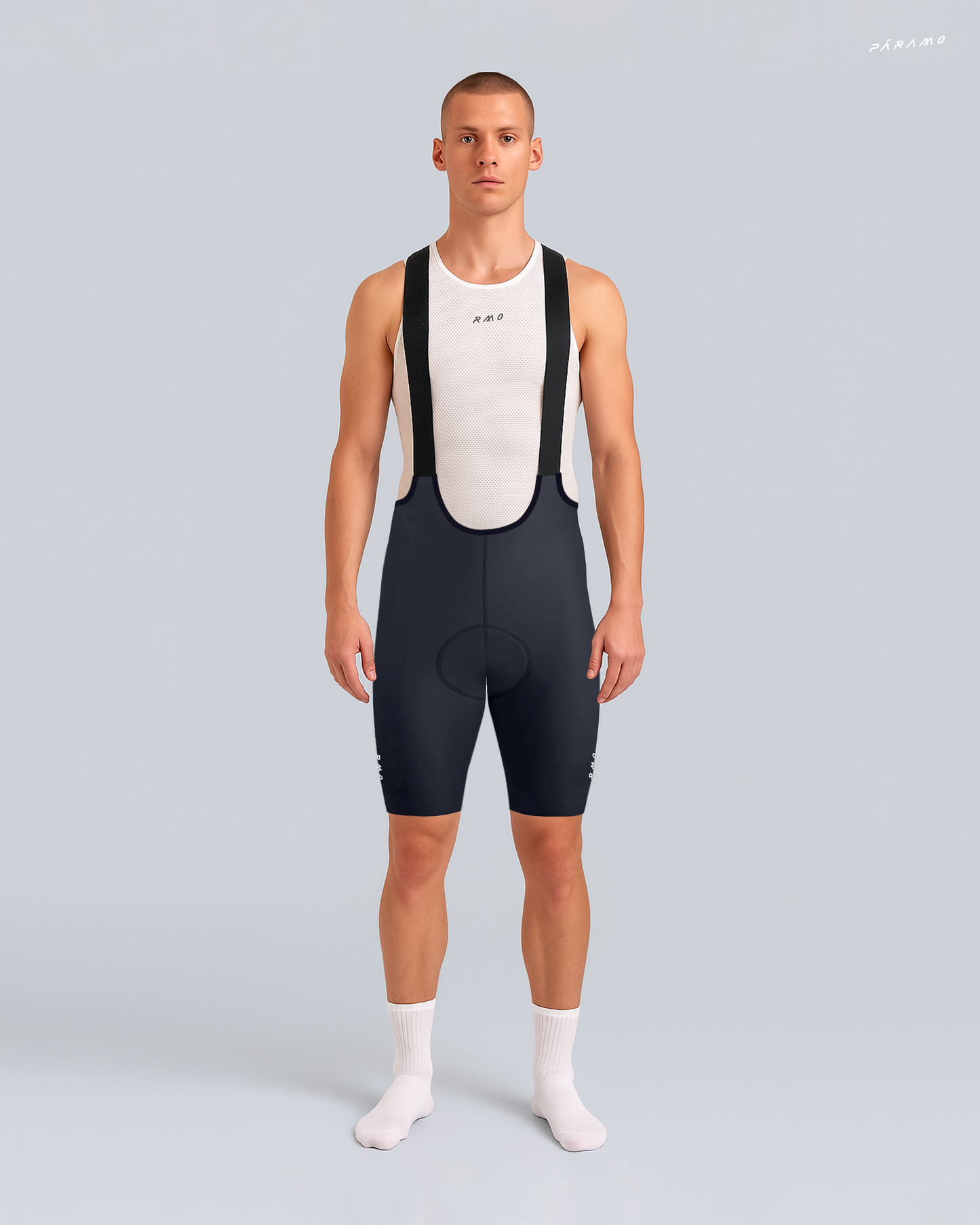 Pantaloneta bib short ZERO 2.0 GRIS COBALTO ciclismo hombre 9 horas sin costuras