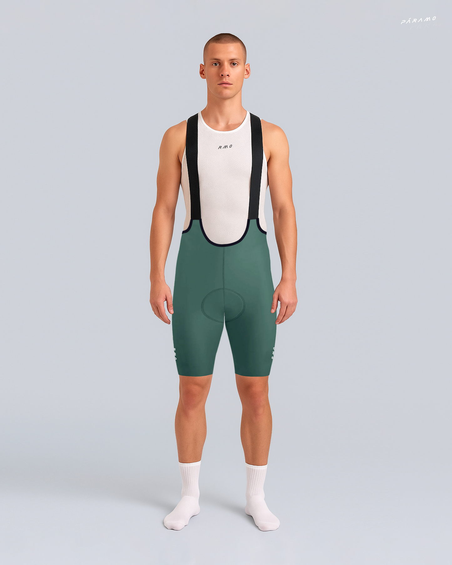 Pantaloneta bib short ZERO 2.0 VERDE ARAUCO ciclismo hombre 9 horas sin costuras