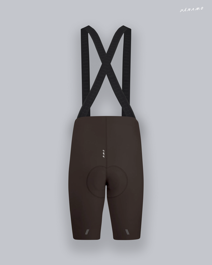 Pantaloneta bib short ZERO 2.0 MARRON ciclismo hombre 9 horas sin costuras