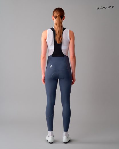 Pantalon bib EPIC CARGO 2.0  GRIS COBALTO ciclismo mujer 8 horas