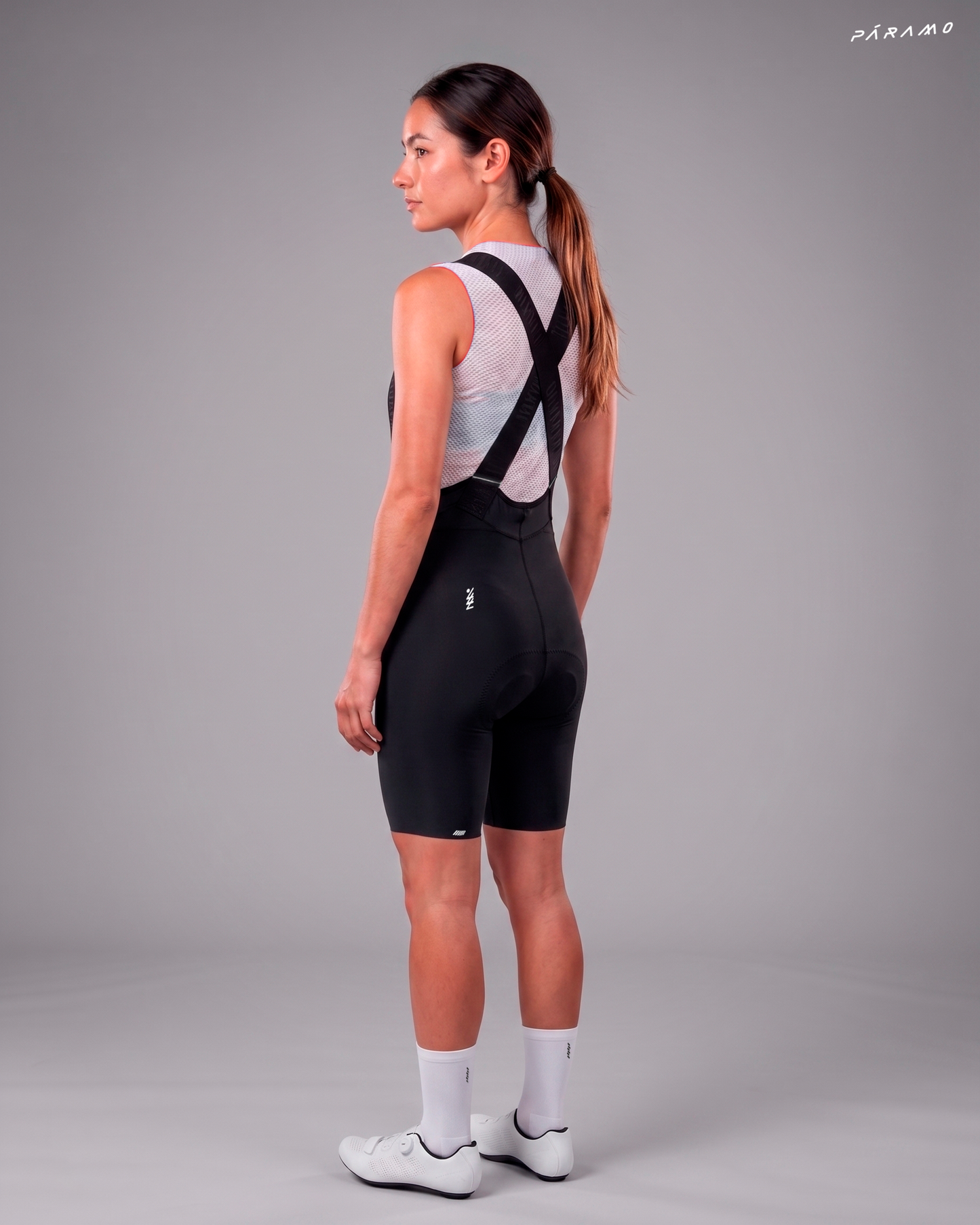 Pantaloneta Mujer QR bib short  3.0 NEGRO  ciclismo 6-8 horas