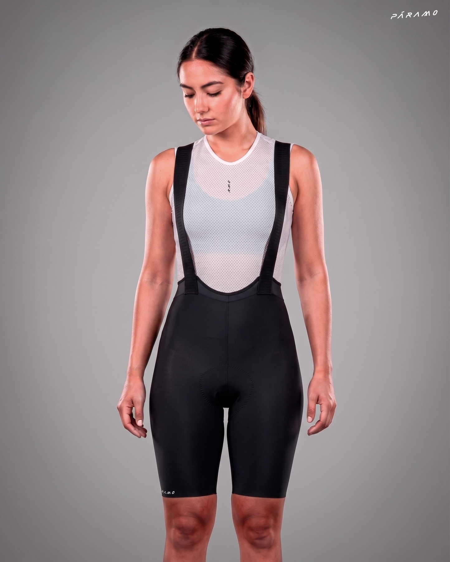 Pantaloneta Mujer QR bib short  3.0 NEGRO  ciclismo 6-8 horas