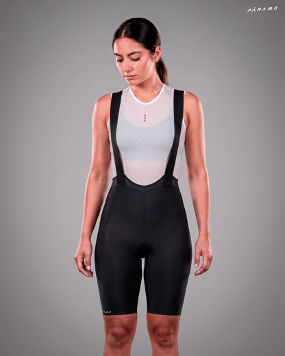 Pantaloneta Mujer QR bib short  3.0 NEGRO  ciclismo 6-8 horas