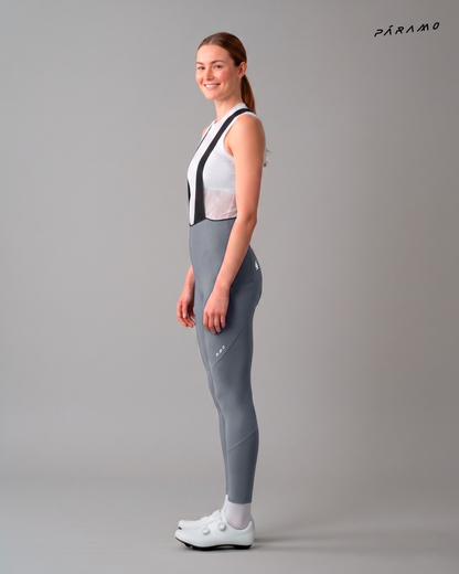 Pantalon bib EPIC CARGO 2.0  GRIS CLARO ciclismo mujer 8 horas
