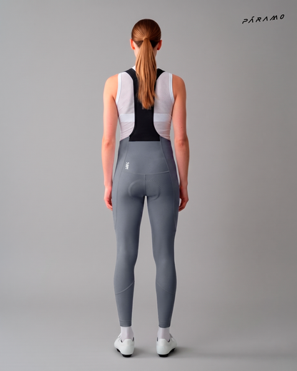 Pantalon bib EPIC CARGO 2.0  GRIS CLARO ciclismo mujer 8 horas