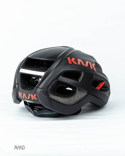 CASCO PROTONE AAA NEGRO-ROJO MATE TALLA M