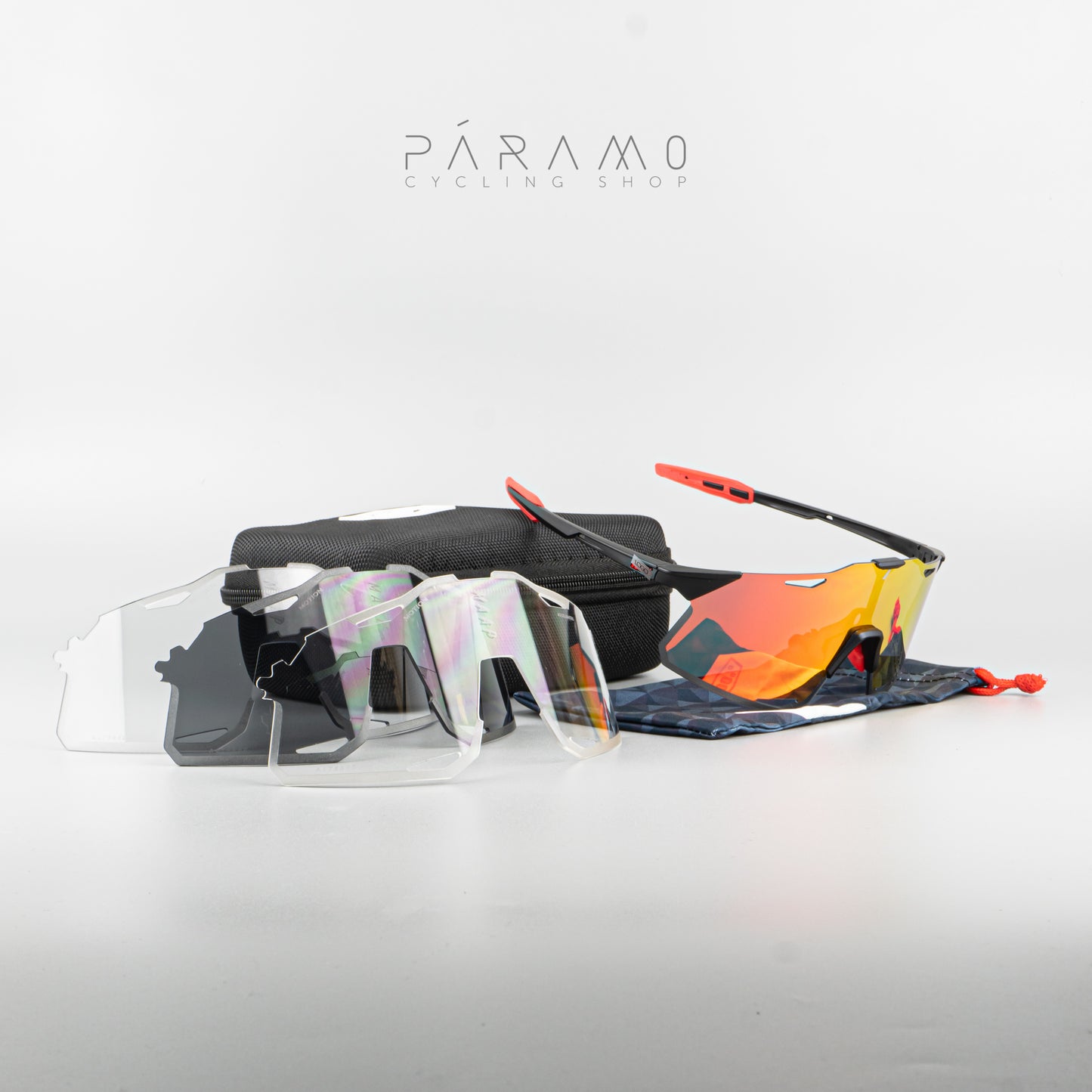 Gafas Hypercraft negro rojo   3  lentes Uv400
