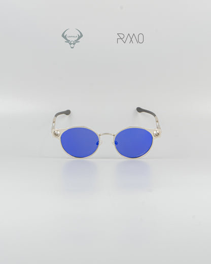 GAFAS 0AKL3Y DEADBOLT METAL AAA PLATA AZUL Uv400