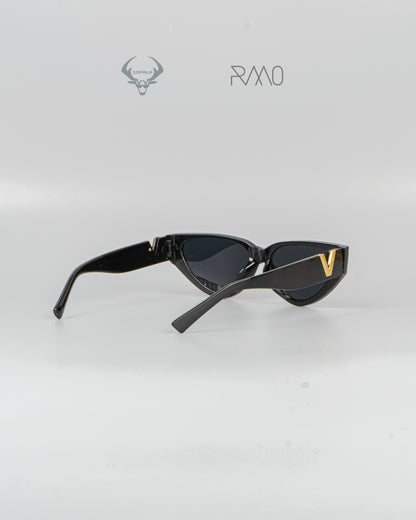 GAFAS SOL NEGRAS V DORADO Uv400