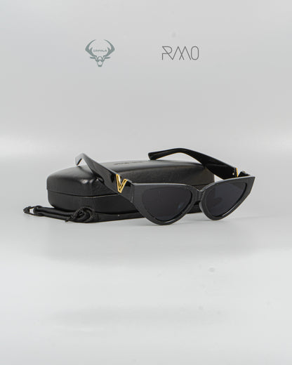 GAFAS SOL NEGRAS V DORADO Uv400