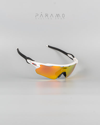 Gafas Radar EV  blanco rojo  4 lentes  Uv400
