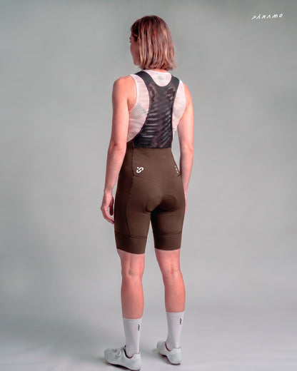 Pantaloneta bib EPIC PRO 2.0 Mujer Marron ciclismo 9+ horas