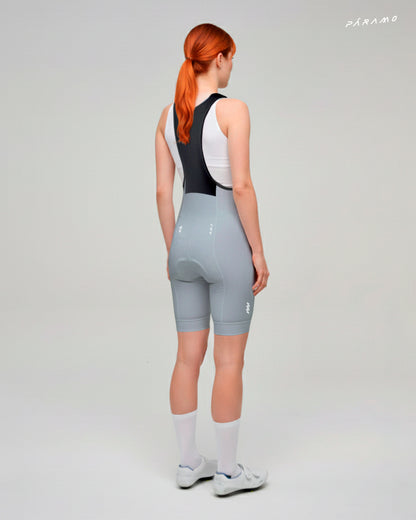 Pantaloneta bib EPIC PRO gris niebla ciclismo Mujer 10 hr