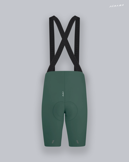 Pantaloneta bib short ZERO 1.0 verde ciclismo hombre 9 horas sin costuras
