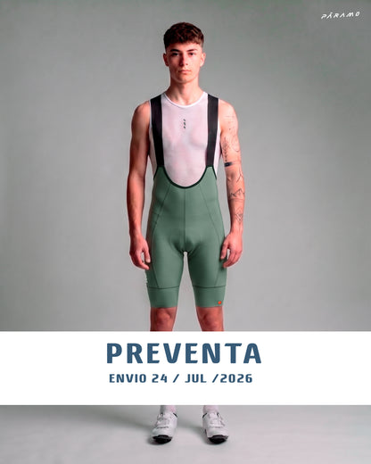 Pantaloneta bib EPIC PRO 2.0 verde ciclismo hombre 9+ horas