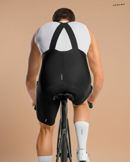 Pantaloneta bib short ZERO 2.0 negra ciclismo hombre 8 horas sin costuras