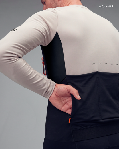 JERSEY TÉRMICO CICLISMO LOFT HOMBRE BEIGE Mid-Weight Thermal