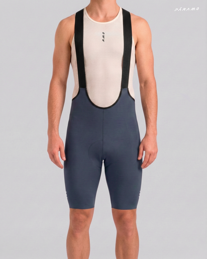 Pantaloneta bib short ZERO 2.0 GRIS COBALTO ciclismo hombre 8 horas sin costuras