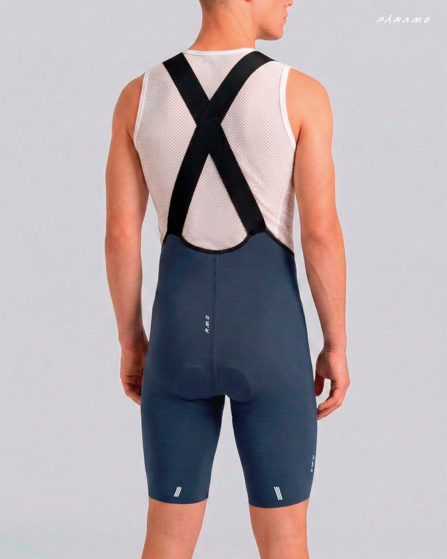 Pantaloneta bib short ZERO 2.0 GRIS COBALTO ciclismo hombre 8 horas sin costuras