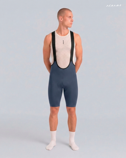 Pantaloneta bib short ZERO 2.0 GRIS COBALTO ciclismo hombre 8 horas sin costuras