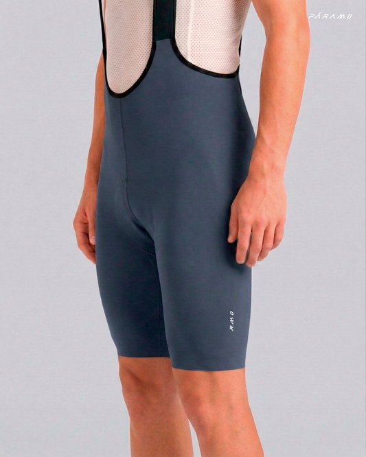 Pantaloneta bib short ZERO 2.0 GRIS COBALTO ciclismo hombre 8 horas sin costuras