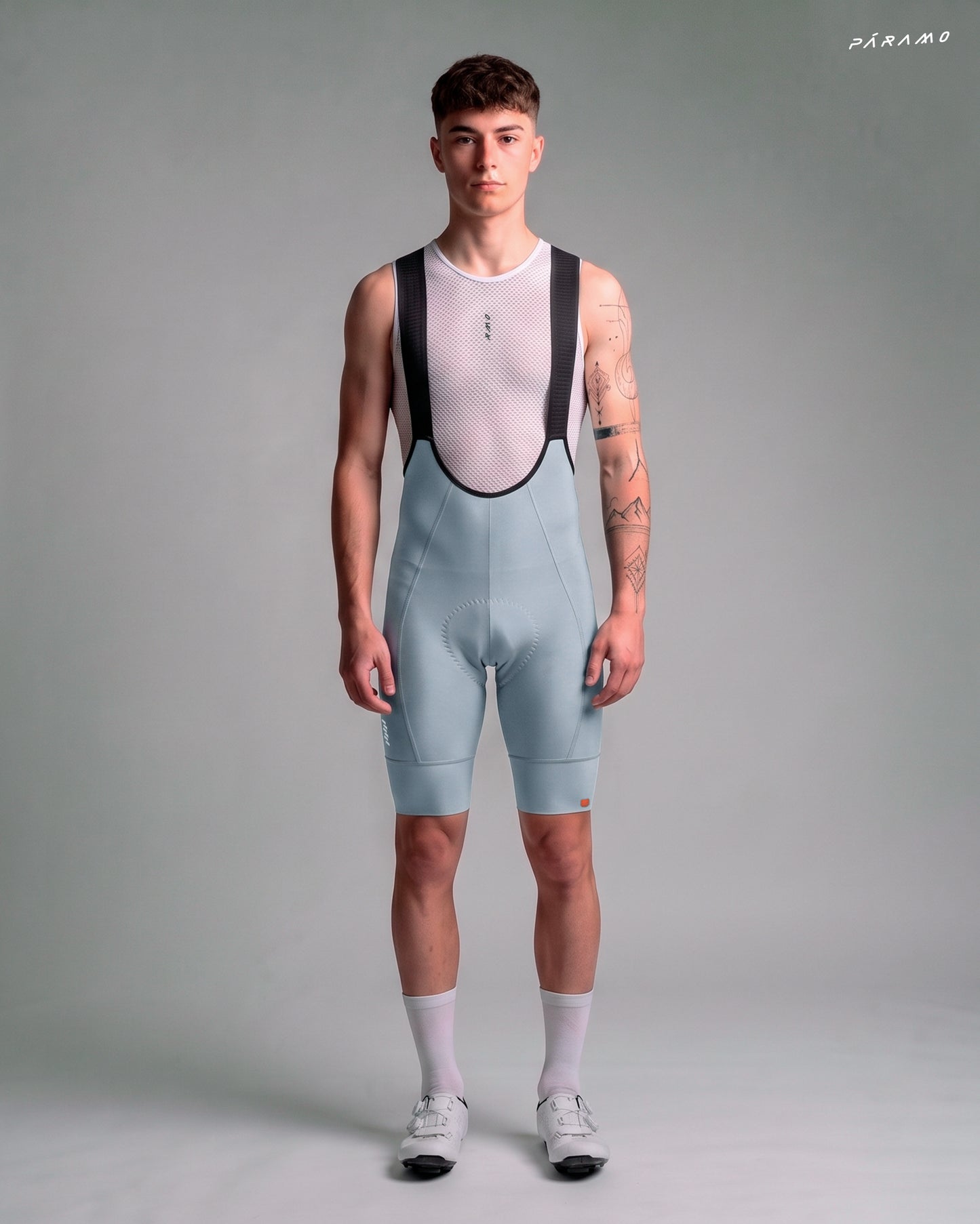 Pantaloneta bib EPIC PRO 2.0 gris niebla ciclismo hombre 9+ horas