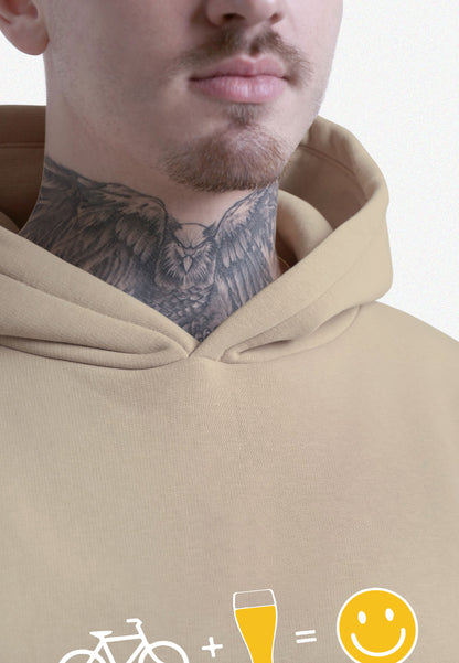 HOODIE / BUZO OVERSIZE BEIGE BEER UNISEX